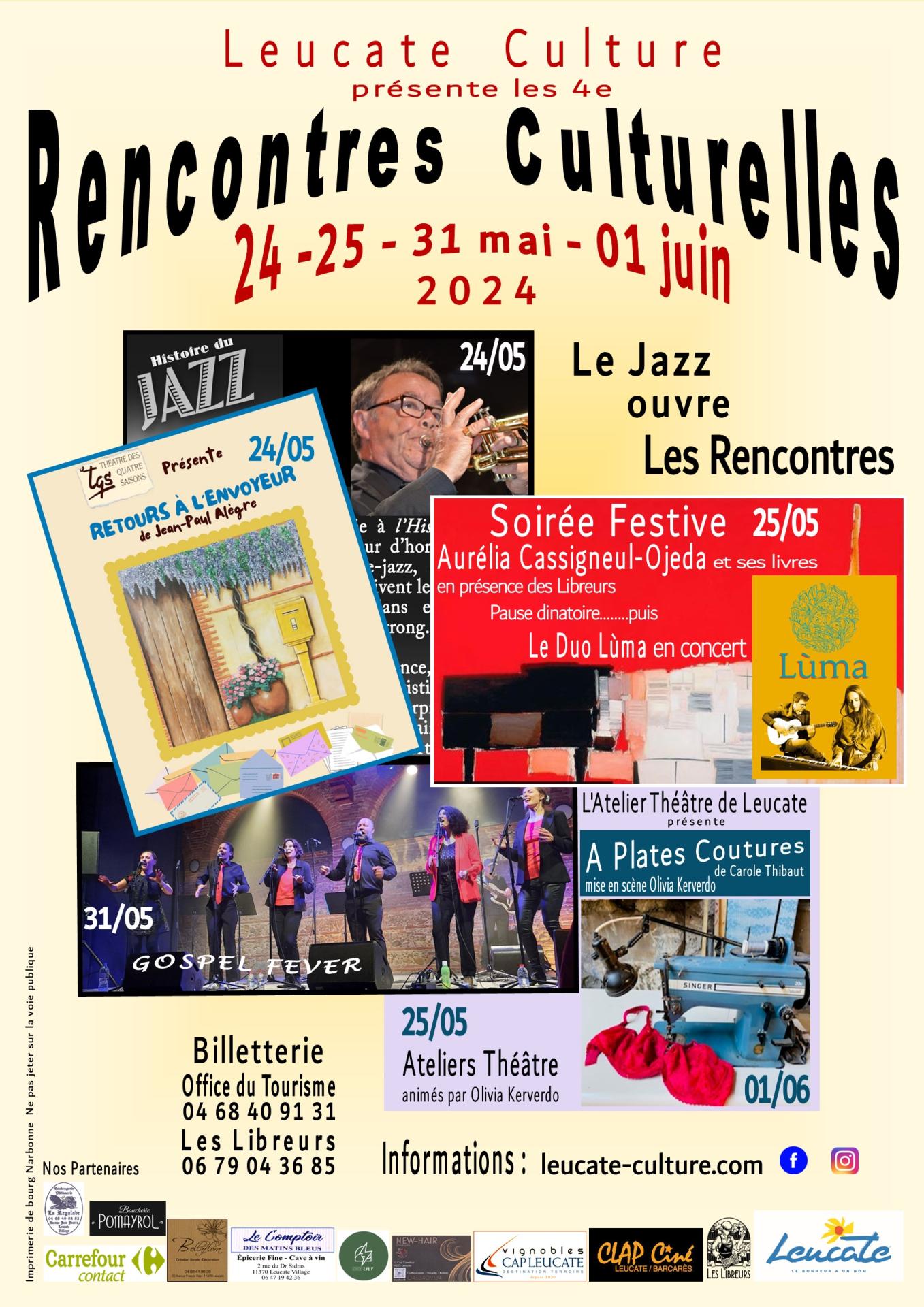 Affiche rencontres culturelles 2024