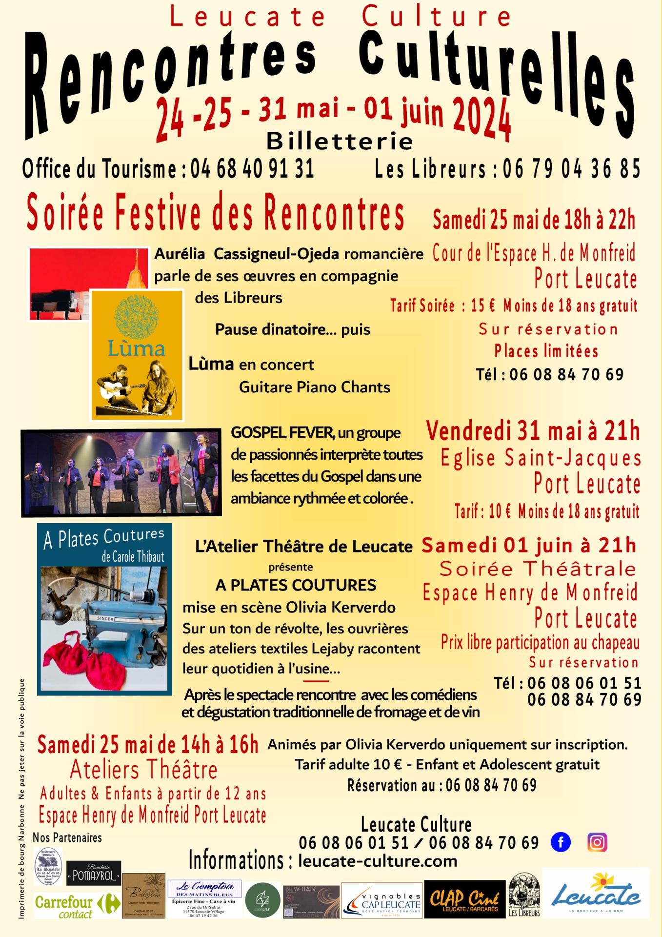 Flyer verso rencontres culturelles 2024